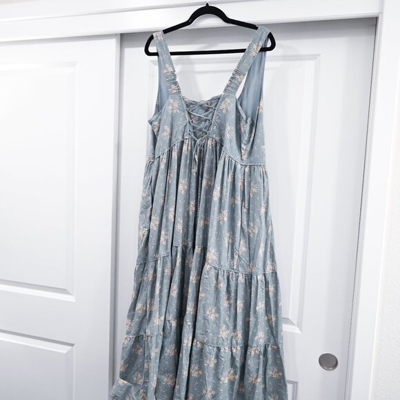 Christy Dawn Size 1X Adele Dress Blue Floral - Picture 5 of 8